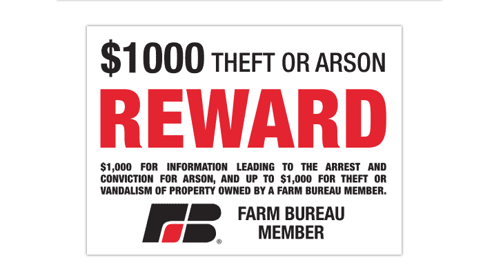 Theft, Arson or Vandalism Reward