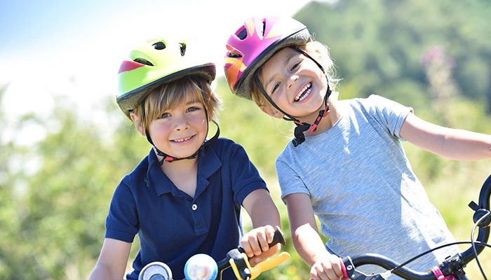 Free kids Bike helmets at the fair