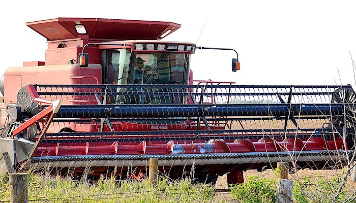 Craig Lamm in his combine