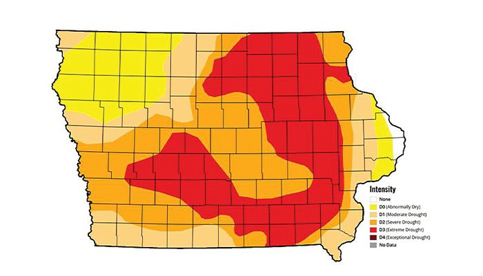 Iowa ranks among 2023's driest states