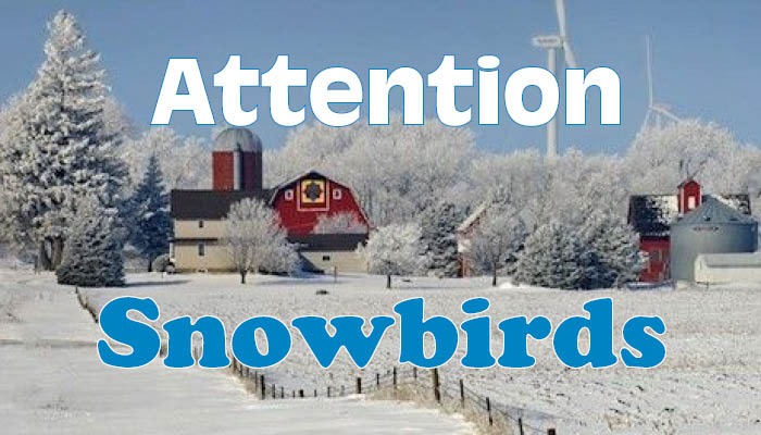 Reminder to snowbirds