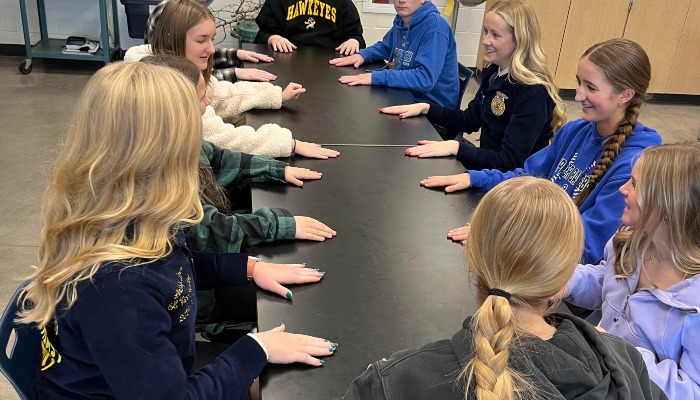  State and SouthEast District Officers Visit Clear Creek Amana High School