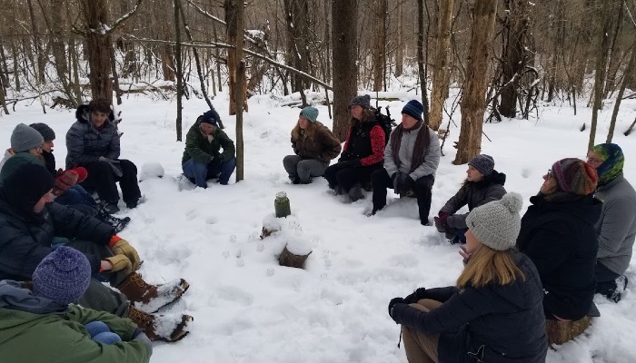 Snowshoeing and Forest Bathing at Jester Park